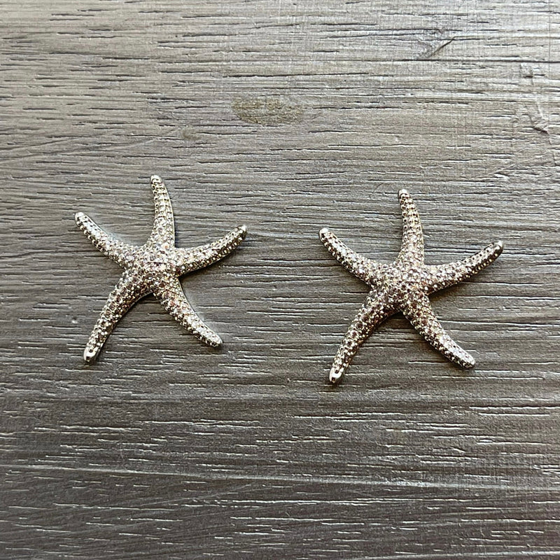 Orecchini a forma di stella in argento sterling - Italia Orecchini a forma di stella in argento sterling - Italia